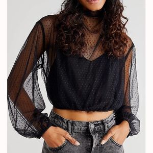 Free People Ellie Mesh Long Sleeve